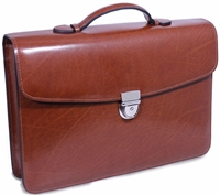 Jack Georges Elements Slim Briefcase in Cognac