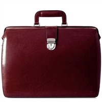 Jack Georges Elements Classic Leather Briefbag in Burgundy
