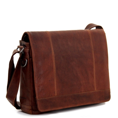 Jack Georges Voyager Full Size Messenger Bag in Brown