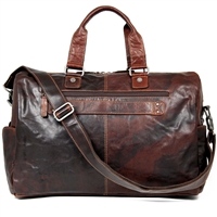 Jack Georges Voyager Leather Daybag Duffel in Brown