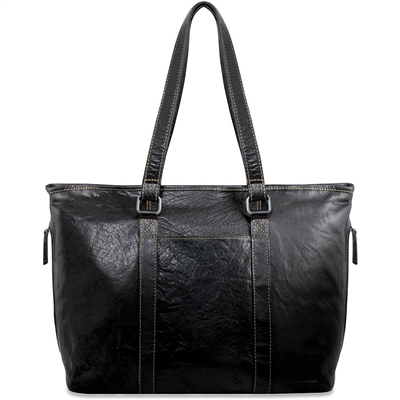 Jack Georges Voyager Shopper Tote in Black