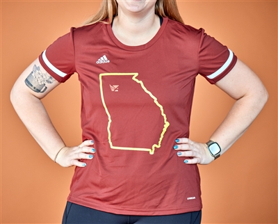 Women's Performance Tee - Burgundy