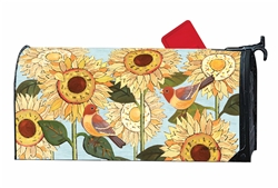 Sunflower Blooms on this Breeze Art standard mailbox cover.