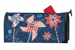 Patriotic Pinwheels on this Breeze Art standard mailbox cover.