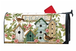 Birdhouses on this Breeze Art standard mailbox cover.