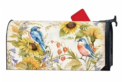 Bee Spring Bluebird on this Breeze Art standard mailbox cover.