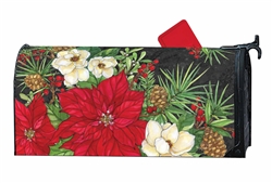 Holiday Floral Mailbox Cover for a standard mailbox.