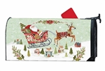 Happy Christmas Santa Mailbox Cover for a standard mailbox.