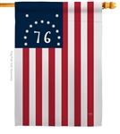 Approximately 28" by 40" Bennington Flag sleeve flag.