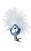 Blue Birdie Glass German Ornament hand crafted and hand painted. Made in Germany.