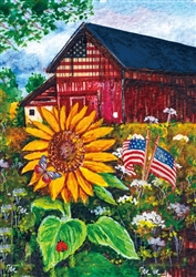 Star Spangled on this Toland garden flag.