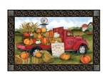 Pumpkins For Sale Floor Mat by Studio M. Printed in the USA.