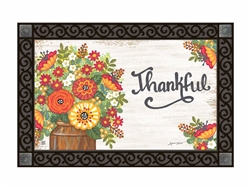 Rustic Fall Flowers Floor Mat by Studio M.