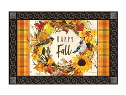 Happy Fall Wreath Floor Mat by Studio M.