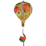 Premier Kites Fall Pumpkins 19" Hot Air Balloon Garden Spinner.