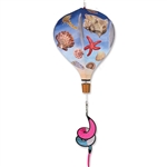 Premier Kites Seashells  19" Hot Air Balloon Garden Spinner.