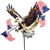 17" We The People Whirligig Garden Spinner whose arms spin in a gentle breeze. All hardware included.