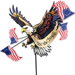 17" We The People Whirligig Garden Spinner whose arms spin in a gentle breeze. All hardware included.