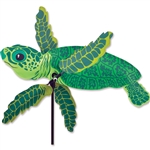Baby Sea Turtle Whirligig Garden Spinner whose arms spin with a gentle breeze. All hardware included.