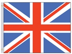 Patriotic United Kingdom Flag that measures three feet by 5 feet with grommets.