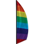 8.5 Rainbow Feather Banner by Premier Kites.