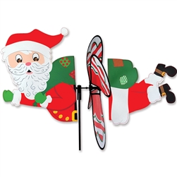 Santa Claus Garden Spinner whose wings spin in a gentle breeze. All hardware included.