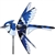 Eastern Blue Jay Garden Spinner with wings that spin in a gentle breeze. All hardware included.