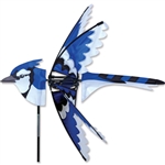 Eastern Blue Jay Garden Spinner with wings that spin in a gentle breeze. All hardware included.