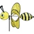 Bee Whirly Wing Garden Spinner with wings that spin in a gentle breeze. All hardware included.