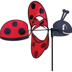 Ladybug Whirly Wing Garden Spinner with wings that spin in a gentle breeze. All hardware included.