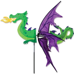 Flying Dragon Garden Spinner whose wings spin in a gentle breeze. All hardware included.