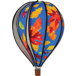 Fall Leaves on this Premier Kite 22" Hot Air Balloon Garden Spinner.