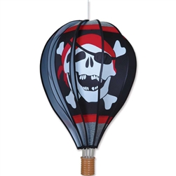 Jolly Roger on this Premier Kite 22" Hot Air Balloon Garden Spinner.