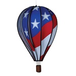 Patriotic 22" Hot Air Balloon Garden Spinner that spins in a gentle breeze.