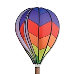 Chevron Rainbow 26" Hot Air Balloon Garden Spinner that spins in a gentle breeze.