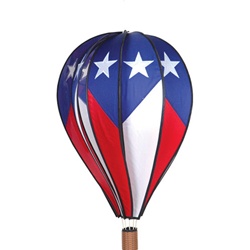 Patriotic 26" Hot Air Balloon Garden Spinner that spins in a gentle breeze.