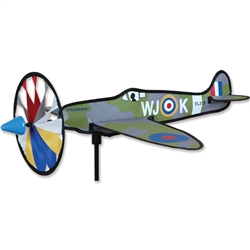 Smaller Spitfire Airplane Garden Spinner with a wheel that spins in a gentle breeze. All hardware included.