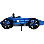 Blue Vintage Race Car Garden Spinner by Premier Kites. All hardware included.