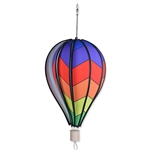 Chevron Rainbow 18" Hot Air Balloon Garden Spinner that spins in a gentle breeze.