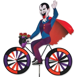 30 inch Dracula On A Bicycle Garden Spinner by Premier Kites. All hardware included.