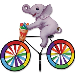 30 inch Elephant On A Bicycle Garden Spinner by Premier Kites. All hardware included.