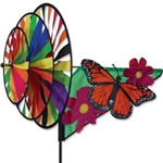 Monarch Butterfly Garden Spinner with three wheels that spin in a gentle breeze. All hardware included.