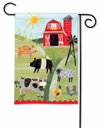 Farm Sweet Farm on this Magnet Works garden flag.
