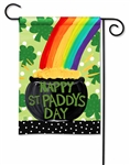 St. Paddy's Day on this Magnet Works garden flag.