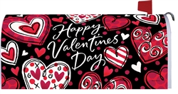 Black And Red Hearts on this Custom Décor over sized mailbox cover.