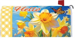 Daffodils And Butterfly on this Custom Décor over sized mailbox cover.