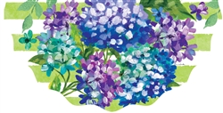Striped Hydrangeas Vinyl Bunting by Custom Decor