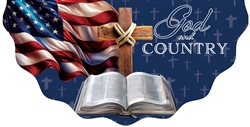 God And Country Vinyl Bunting by Custom Decor