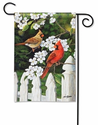 Dogwood Cardinals on this Magnet Works garden flag.