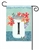 Jar Of Blooms Monogram I Garden on a Breeze Art spring or summer garden flag.